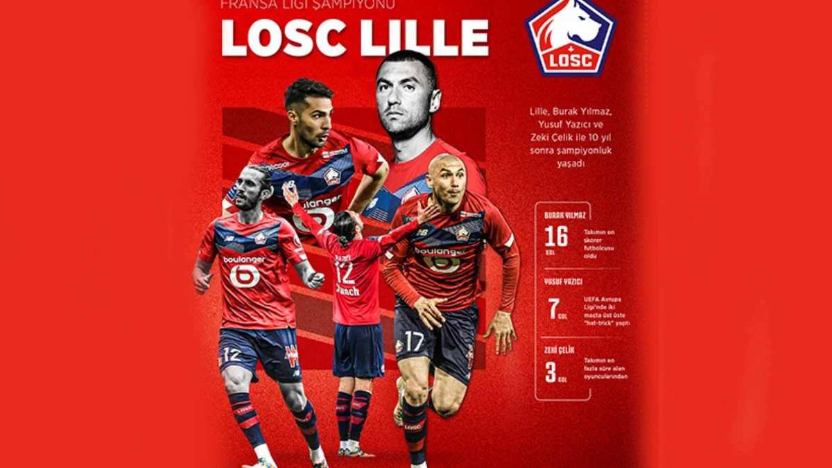 Lille, Türk futbolcular ile 10 yıl sonra şampiyonluk yaşadı