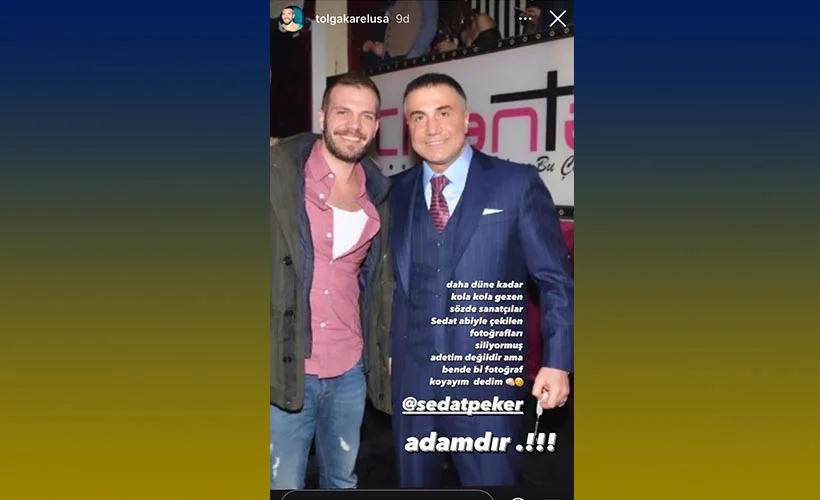 Sedat Peker olayına sanatçılar da dahil oldu