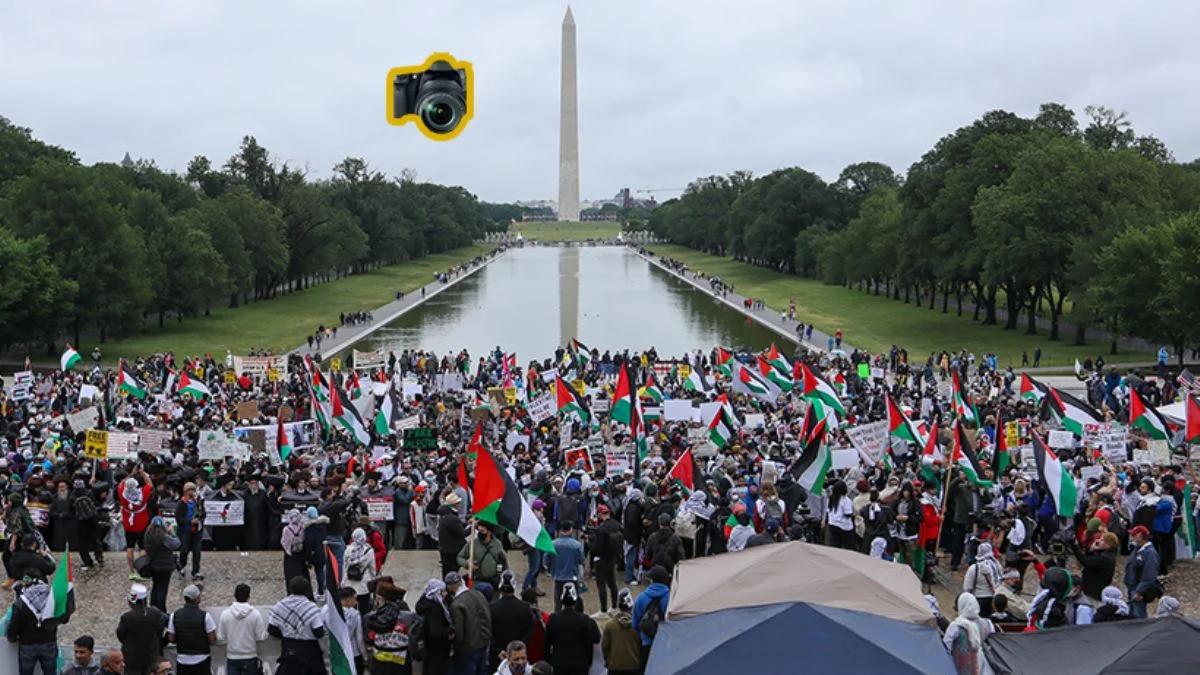 Washington'da 'Filistin'e destek' gösterisi