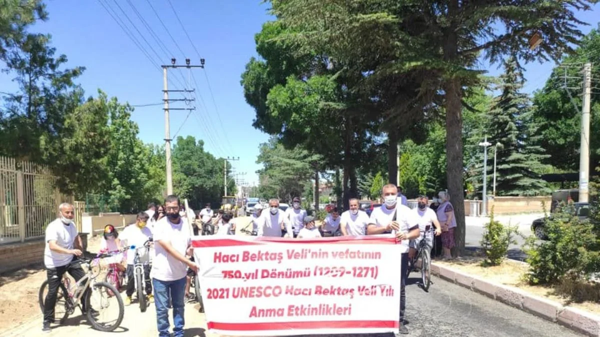 Nevşehir Hacıbektaş'ta bisiklet sürme etkinliği