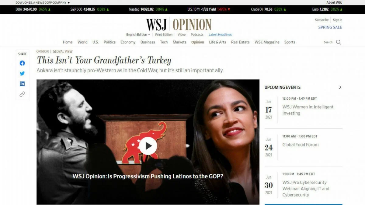 Wall Street Journal: 'Burası dedenizin Türkiye'si değil'