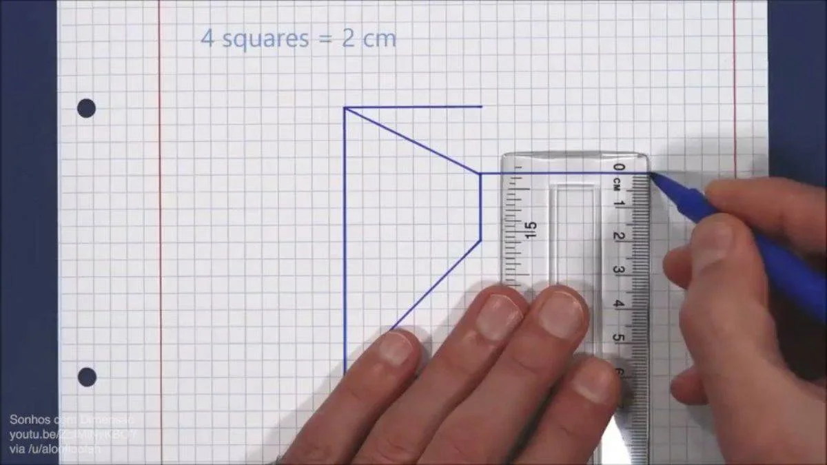 3D küp yanılsaması çizim tekniği
