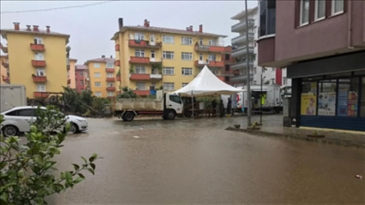 Arhavi'de iki mahalleyi su bastı