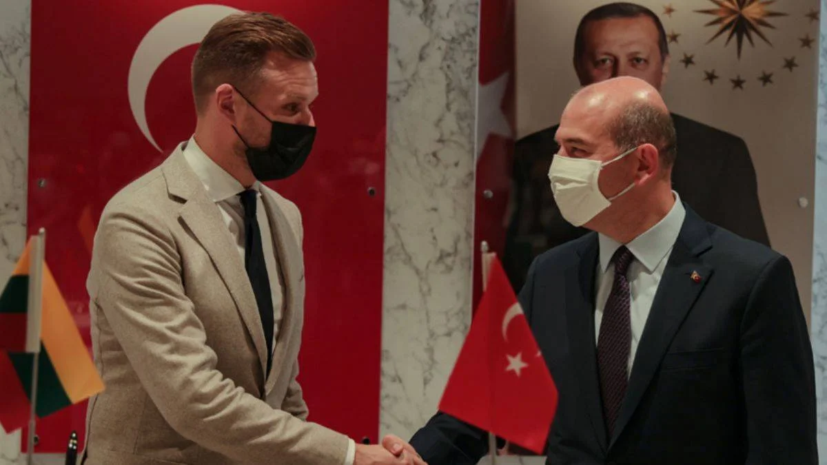 Bakan Soylu, Litvanya Dışişleri Bakanı Landsbergis ile görüştü