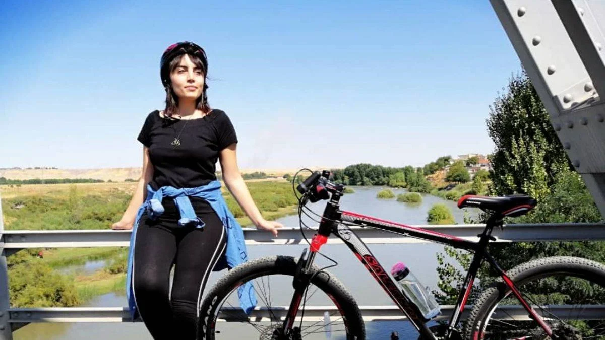 Bisiklet eğitimlerine Diyarbakır'dan katılan Helin, eğitim verdiği zamanları değerlendirdi