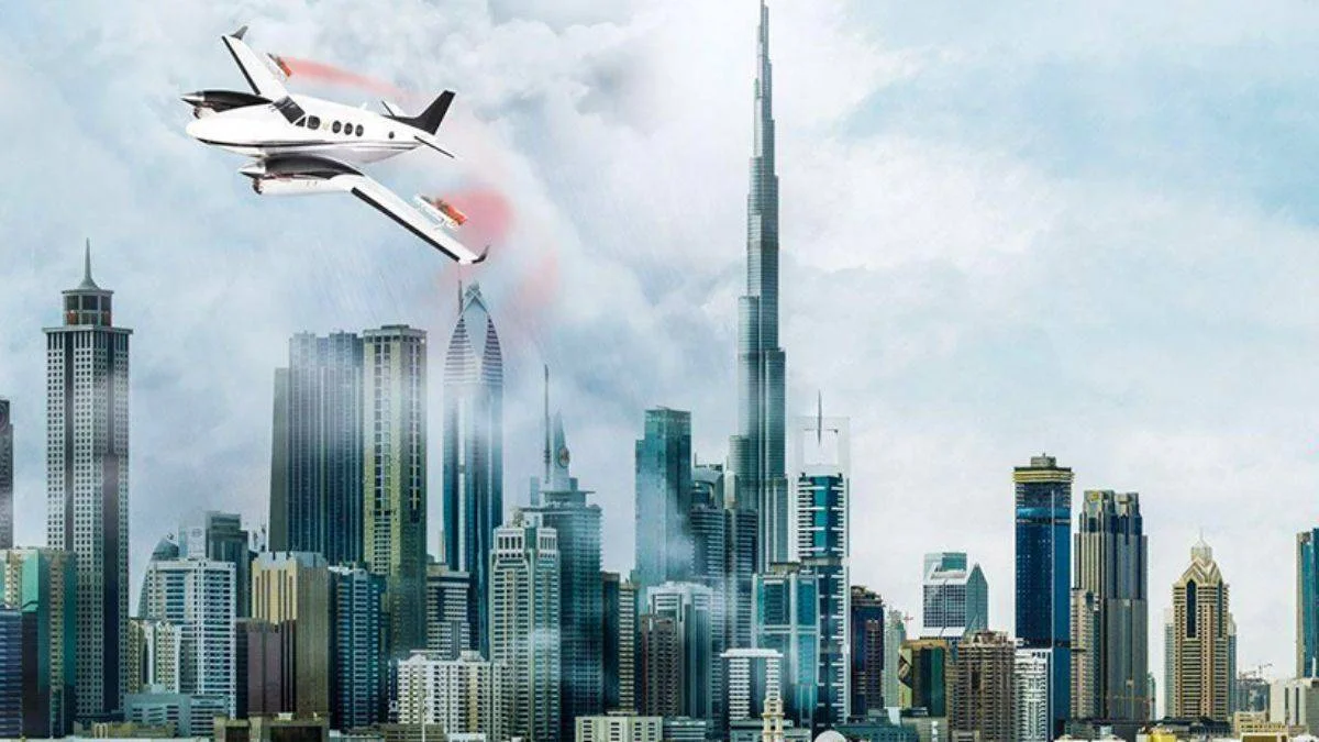 Dubai'de dronelar ile yapay yağmur yağdırıldı