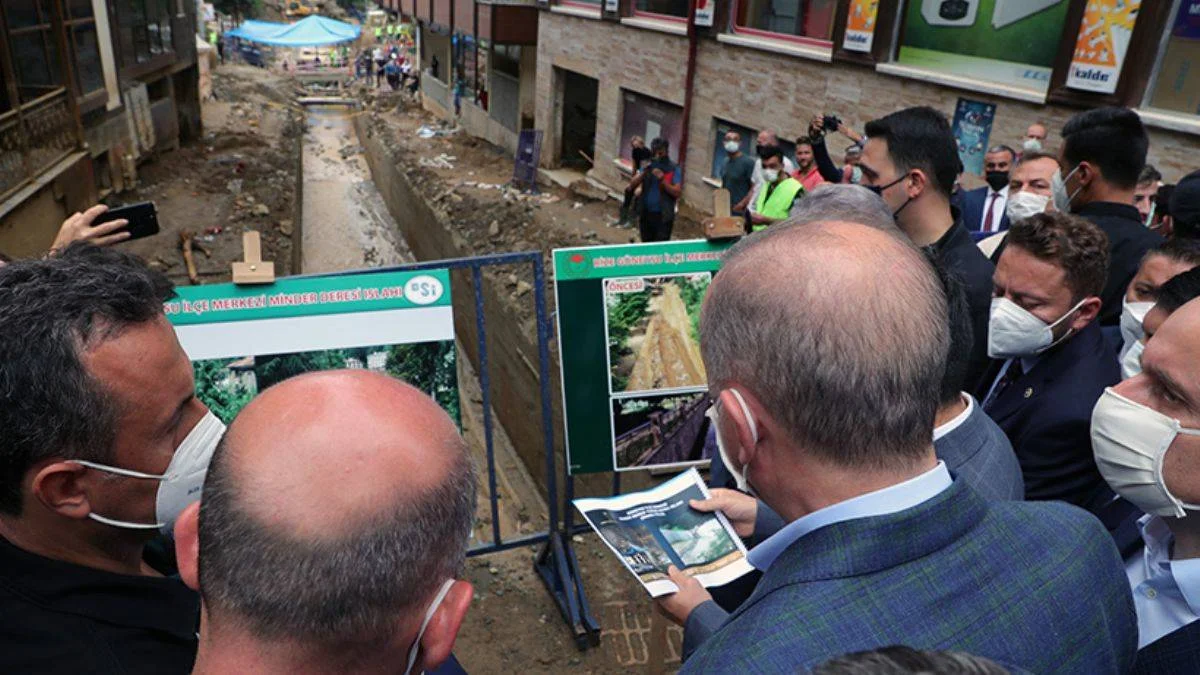 Erdoğan Güneysu'da incelemelerde bulundu