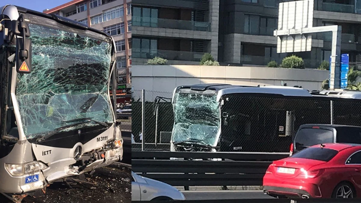 İstanbul'da iki metrobüs çarpıştı: 24 yaralı