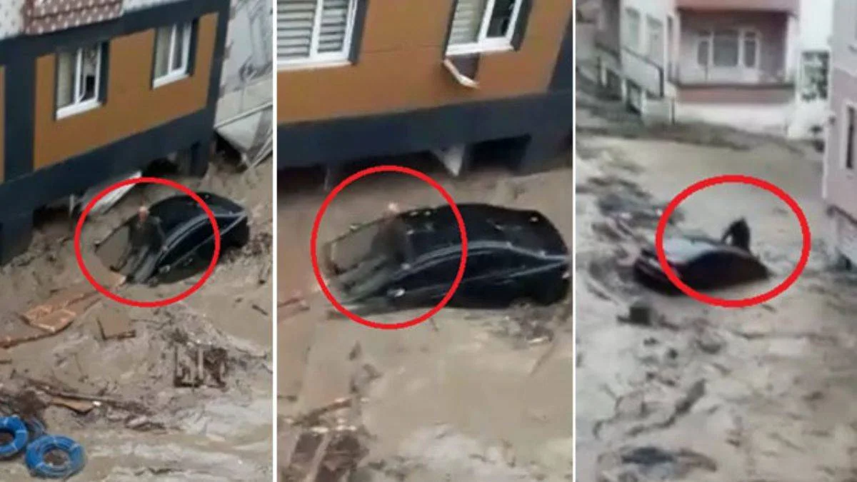Bozkurt'taki sel felaketinden feci görüntüler!