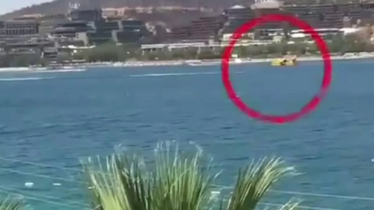 Yangına müdahale eden uçağa Jet Ski engeli