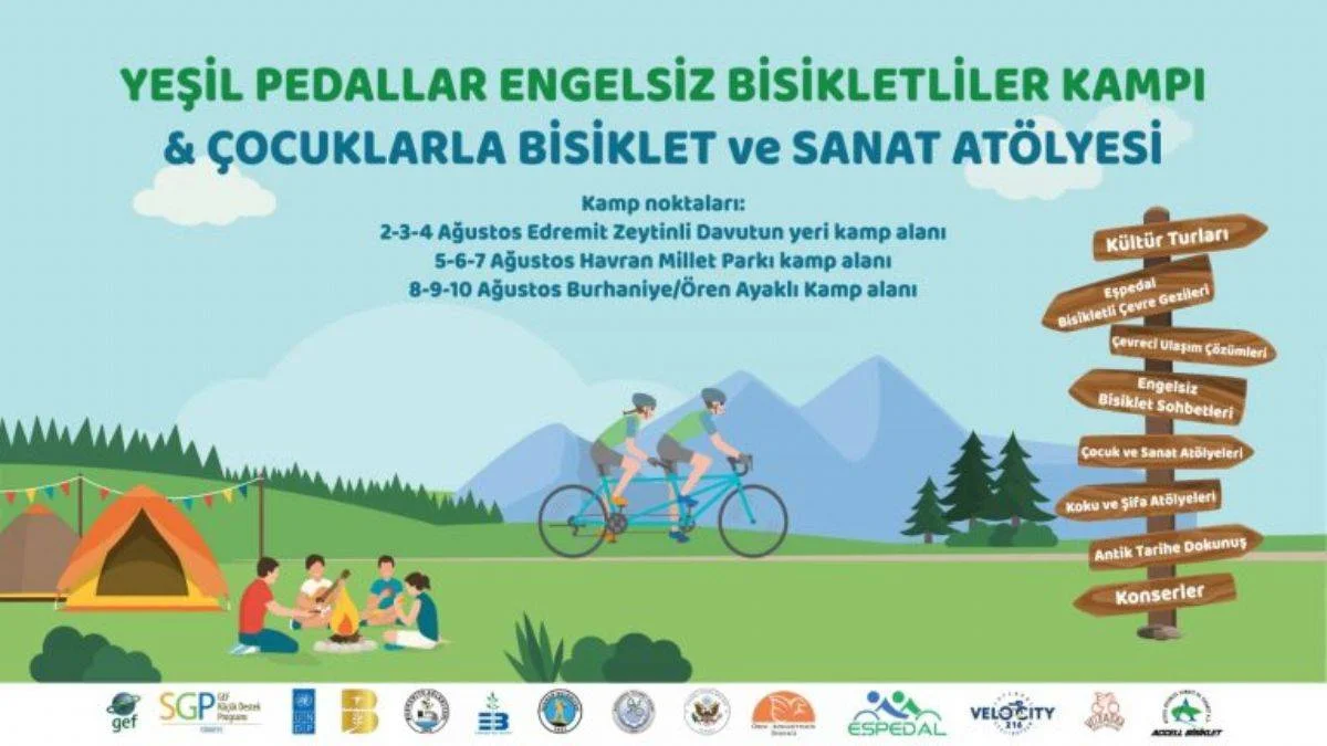'Yeşil Pedallar Engelsiz Bisikletliler' Kampı Başlıyor
