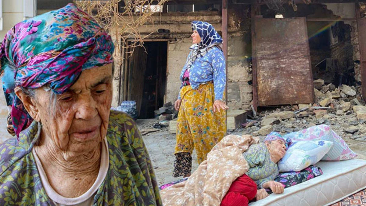 Yürekleri sızlatan fotoğraftaki kadın, evinin yandığını bilmiyor
