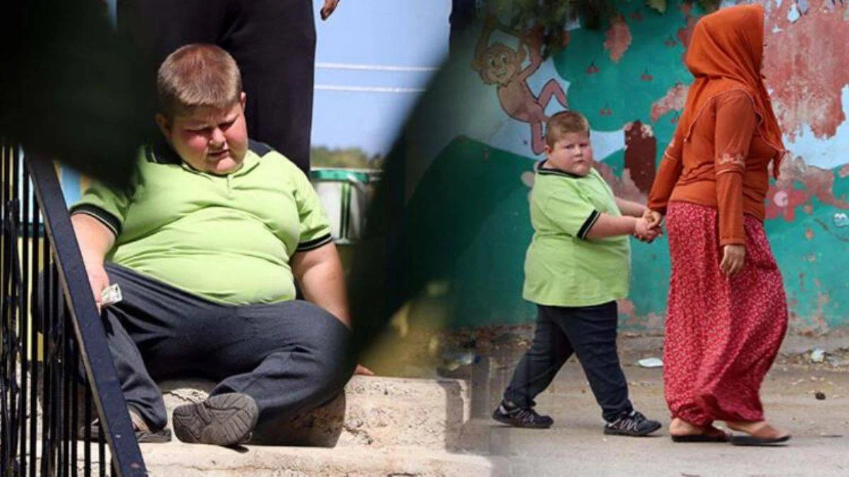 6 yaşında 68 kiloya ulaşan küçük Mustafa'nın tek hayali koşmak