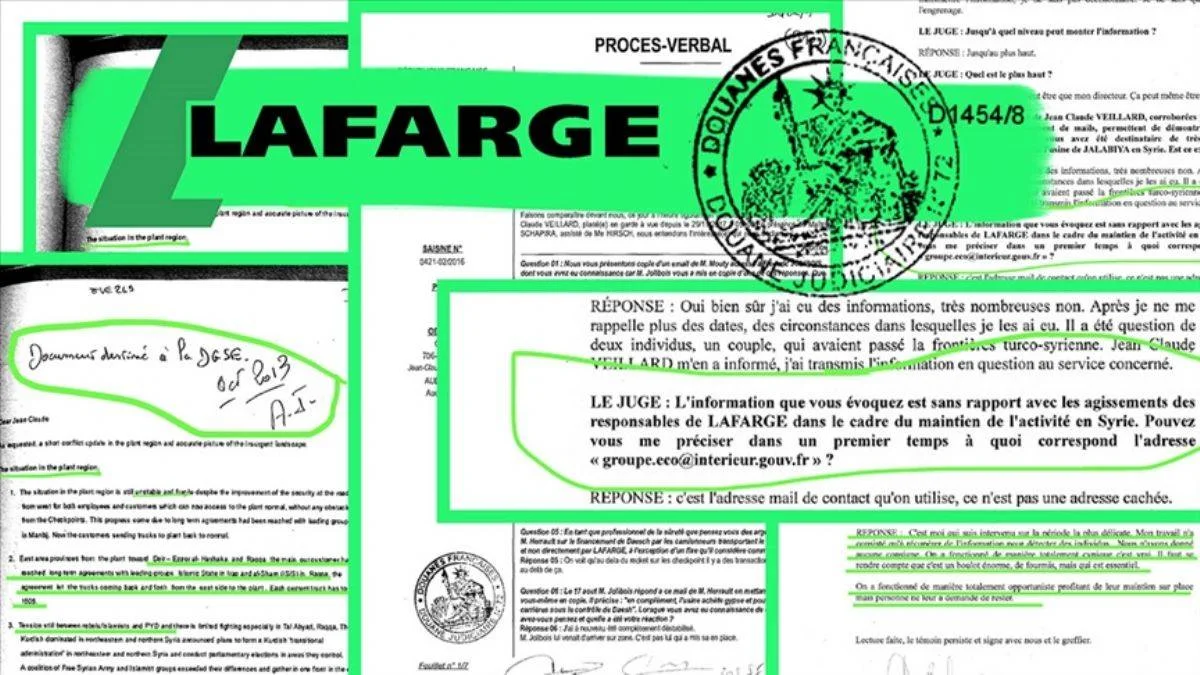 Fransız şirketi Lafarge'ın istihbarat ve terörü finans bağlantısı ortaya çıktı