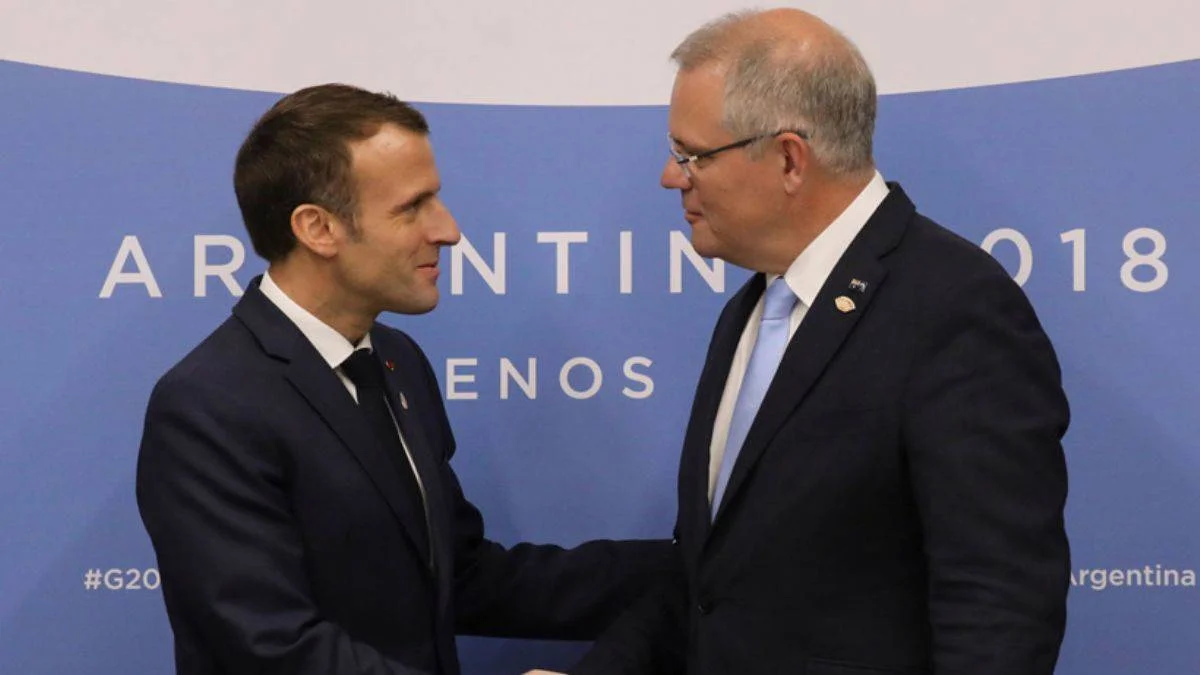 Morrison, Macron'la görüşmeyecek