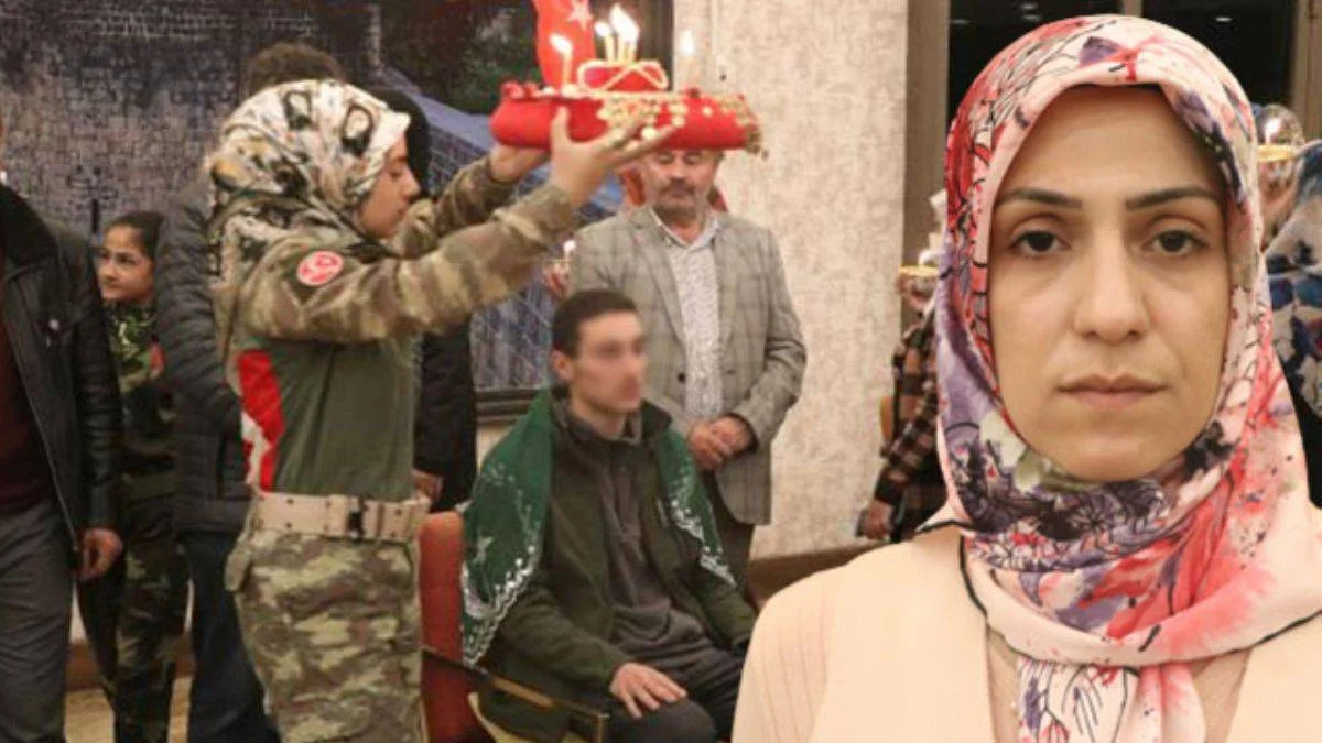 Evlat nöbetinde PKK'dan kurtardığı ve askere göndereceği oğluna kına yaktı