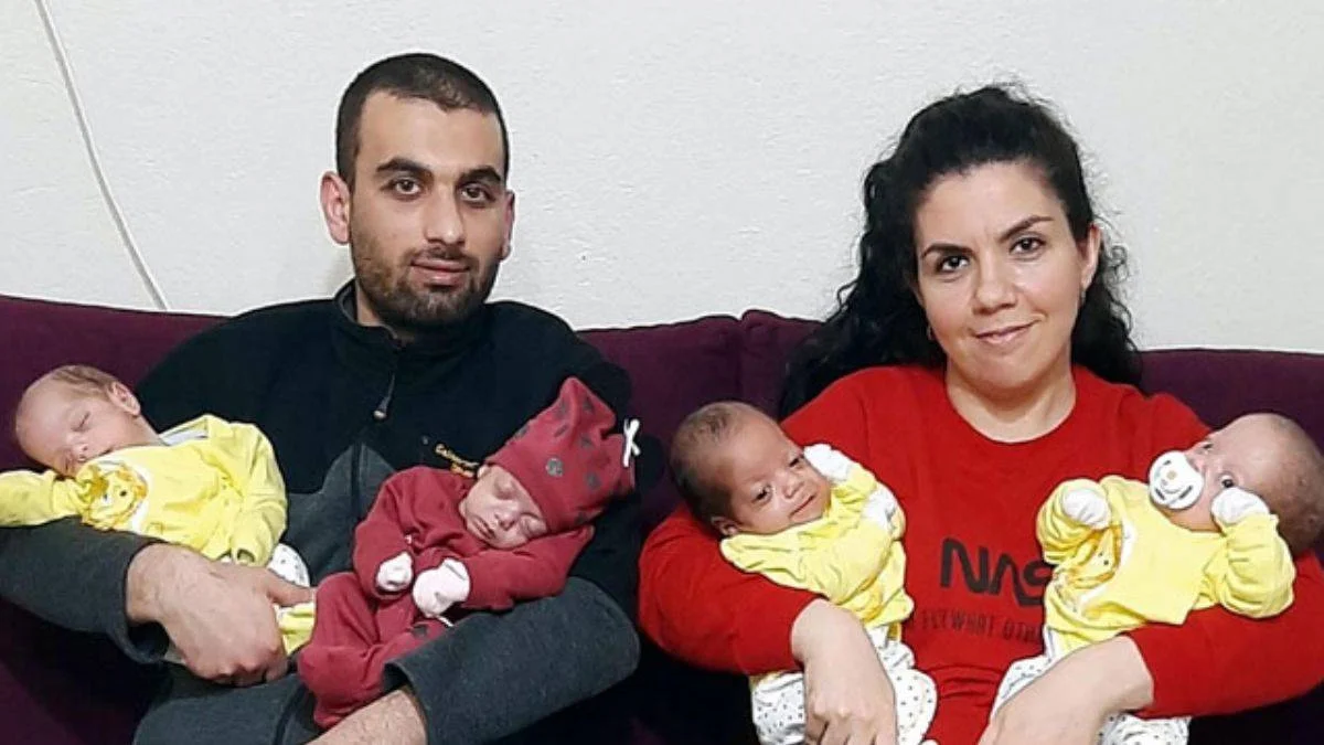 7 yıldır çocuk hasreti çeken İzmirli çiftin dördüzleri oldu