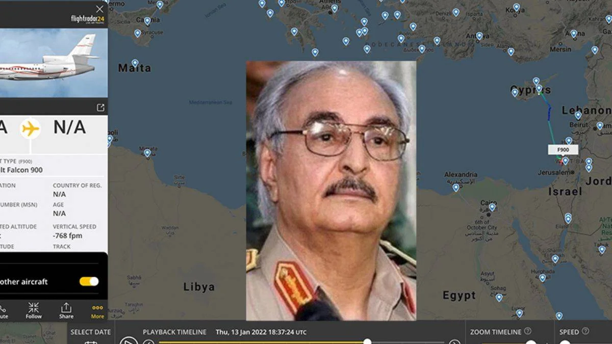 Hafter'in uçağının üç ayda ikinci kez İsrail'e inmesi tartışılıyor