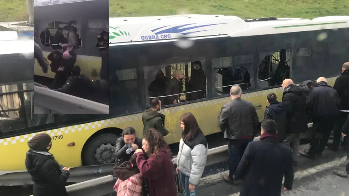 İstanbul'da İETT otobüsü kaza yaptı: Yolcular camlar kırılarak çıkarıldı