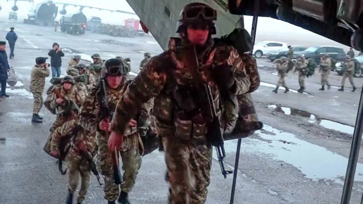 KGAÖ barış gücü Kazakistan'dan çekilmeye başladı