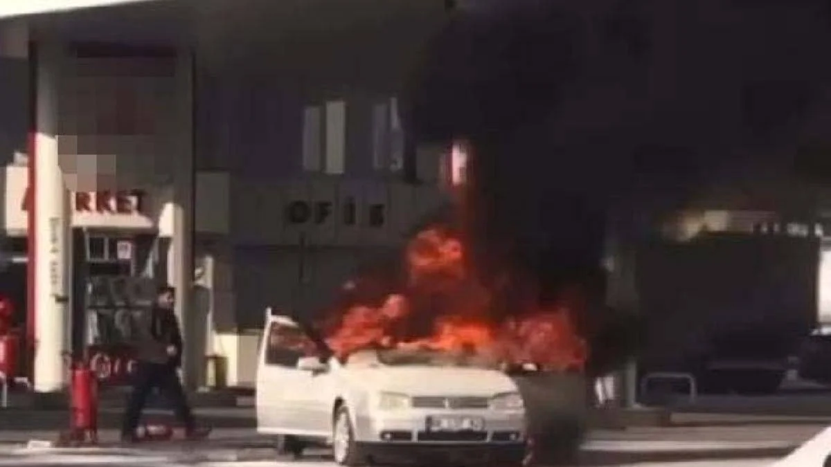 Kıl payı kurtuldu! Bir anda alev aldı