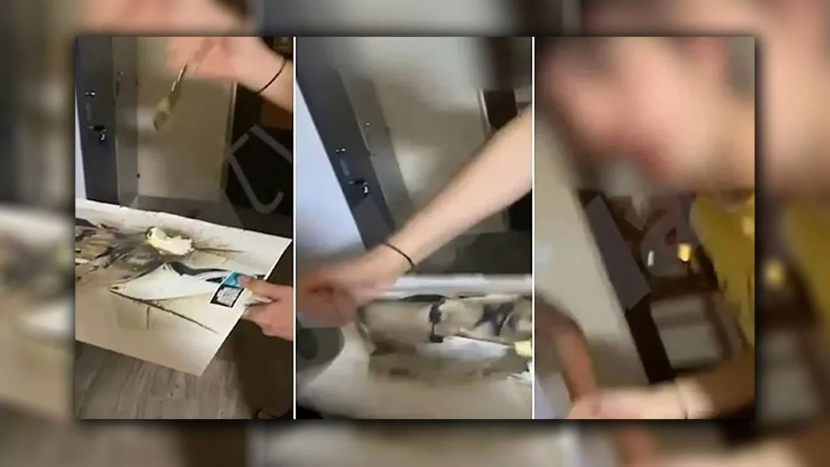 Lise öğrencilerinden Atatürk posterine saldırı!