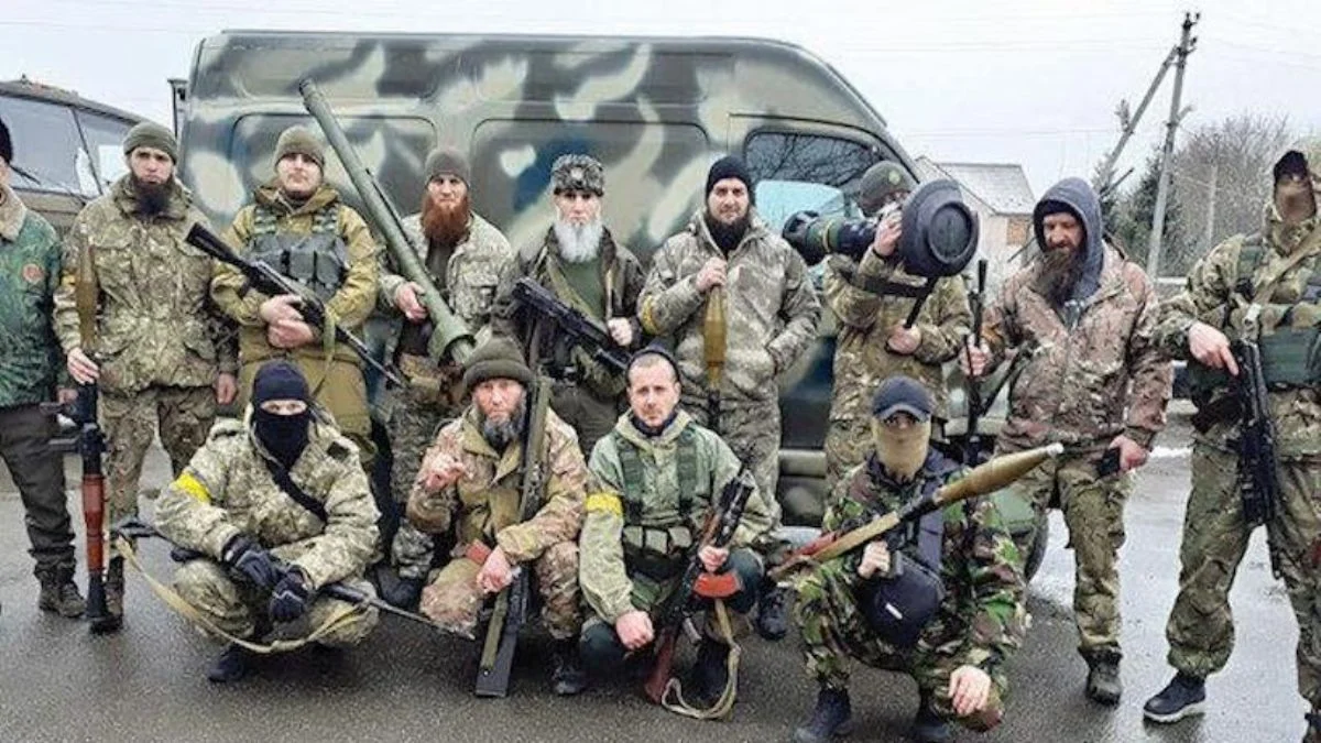 Çeçen Şeyh Mansur Taburu Kiev'de: 'Putin'den intikam almak için geldik'