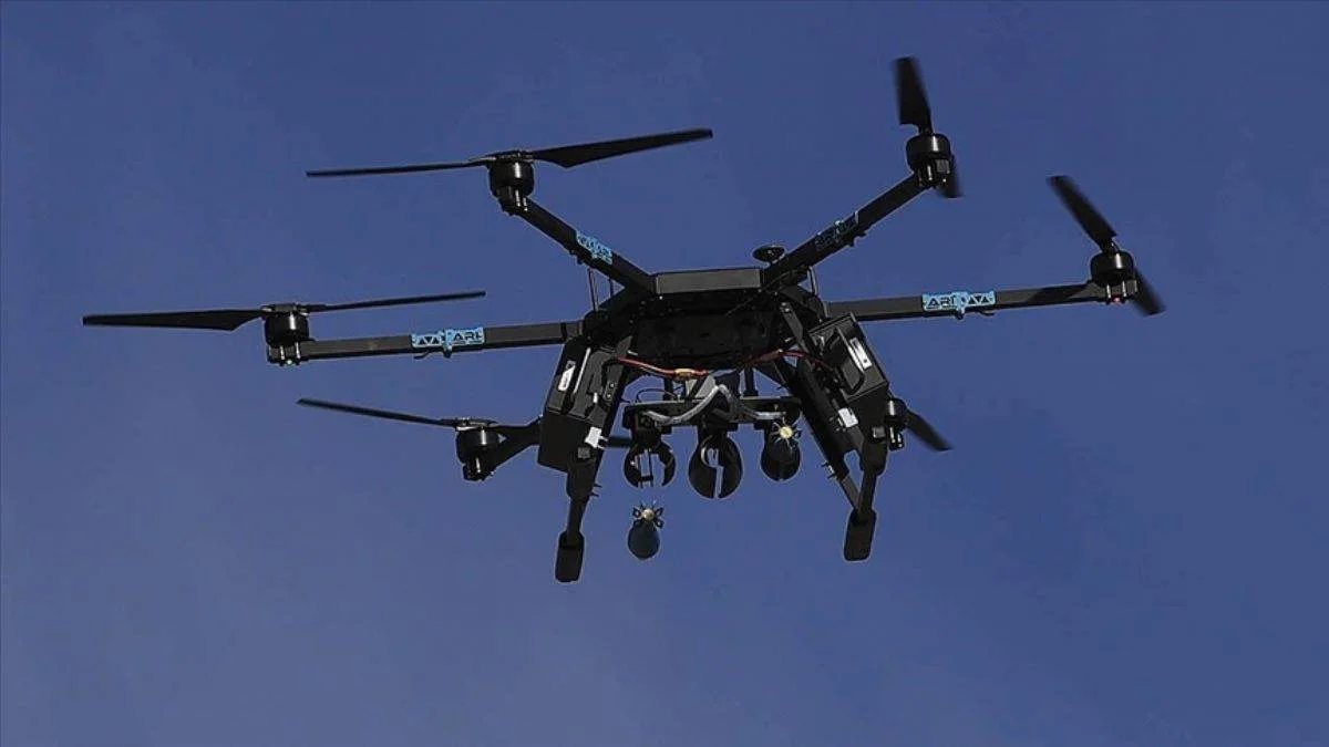 Dron yardımıyla nokta havan atışı!