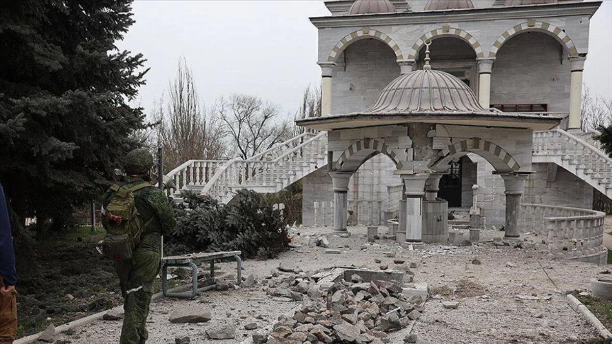 Mariupol'deki Türk camisinin bazı bölümleri hasar gördü