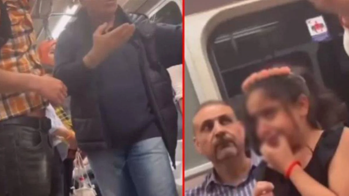 Marmaray'da çocuklu Arap aileye küfür etti