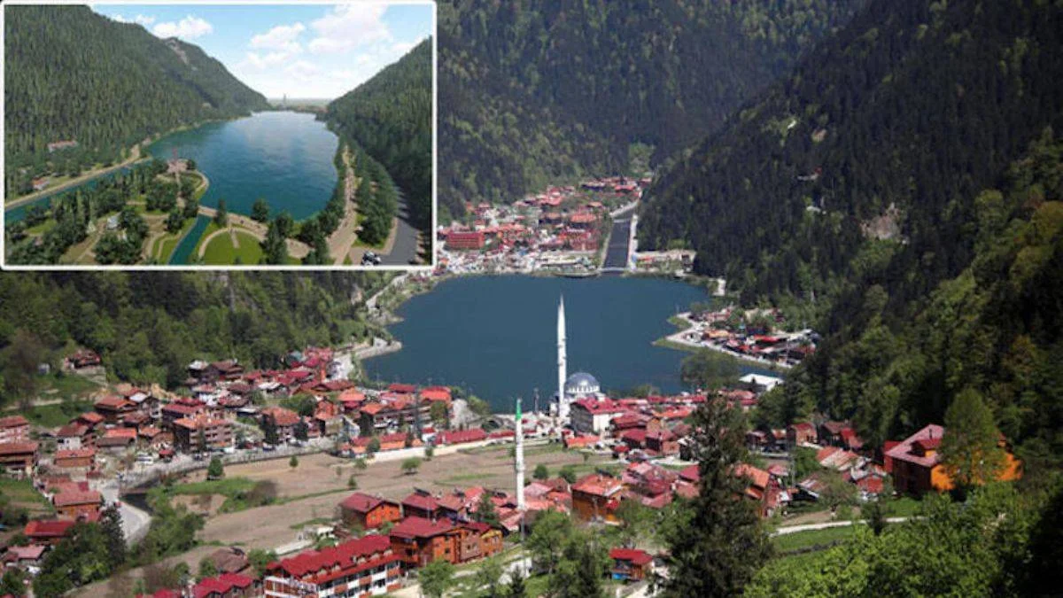 Uzungöl'ü çevreleyen kaçak yapılar yıkılıyor