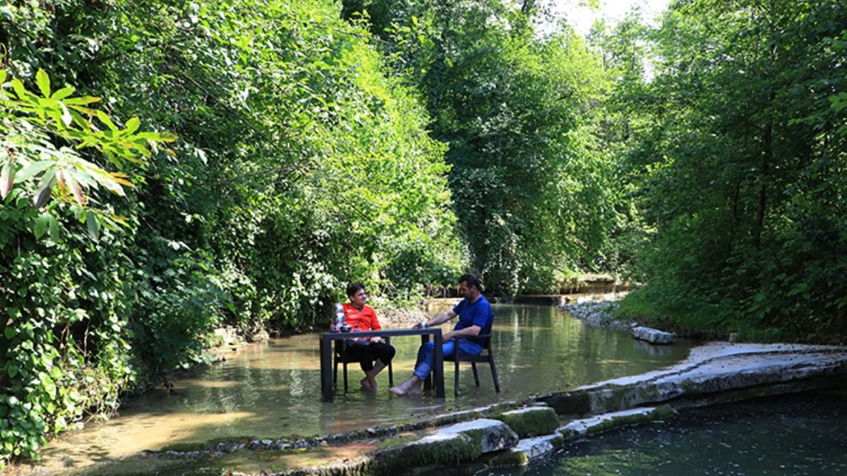 Basamak basamak inen su; Gülderen Şelalesi