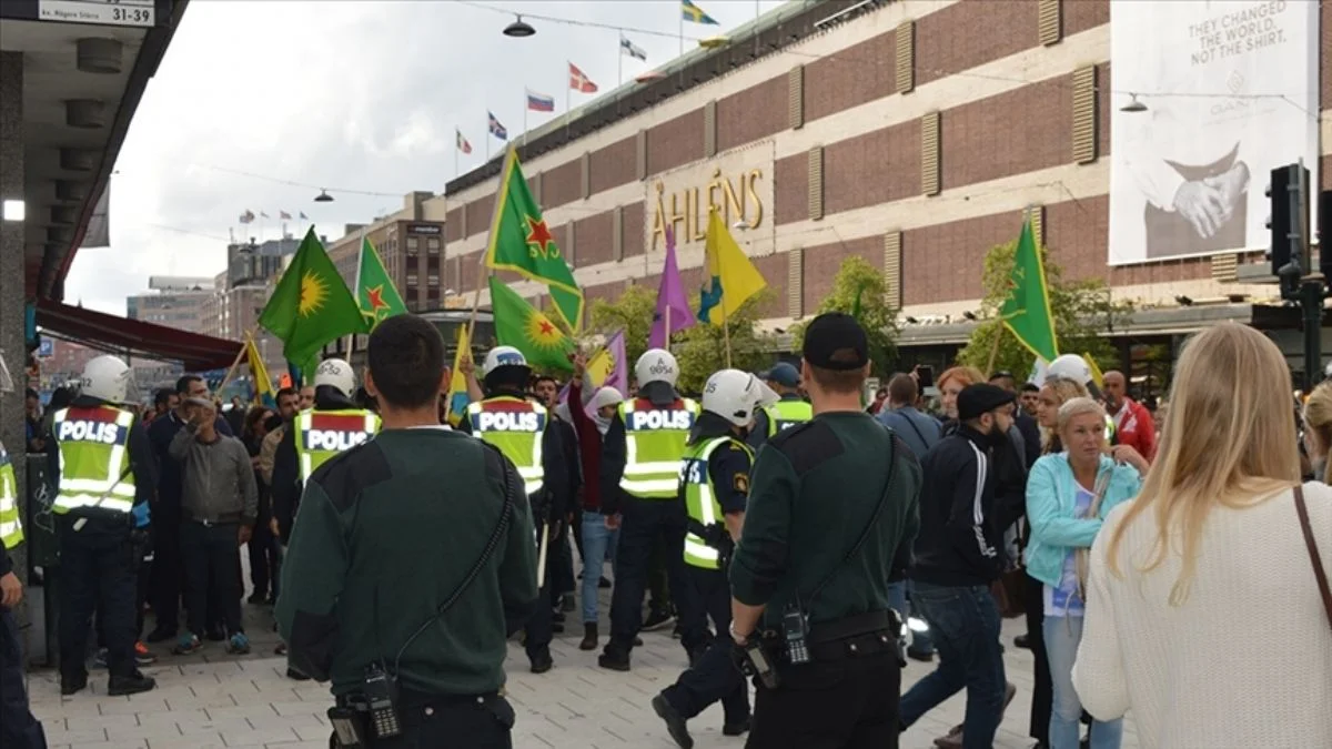 İsveç'in Göteborg kentinde PKK/YPG gösterisi