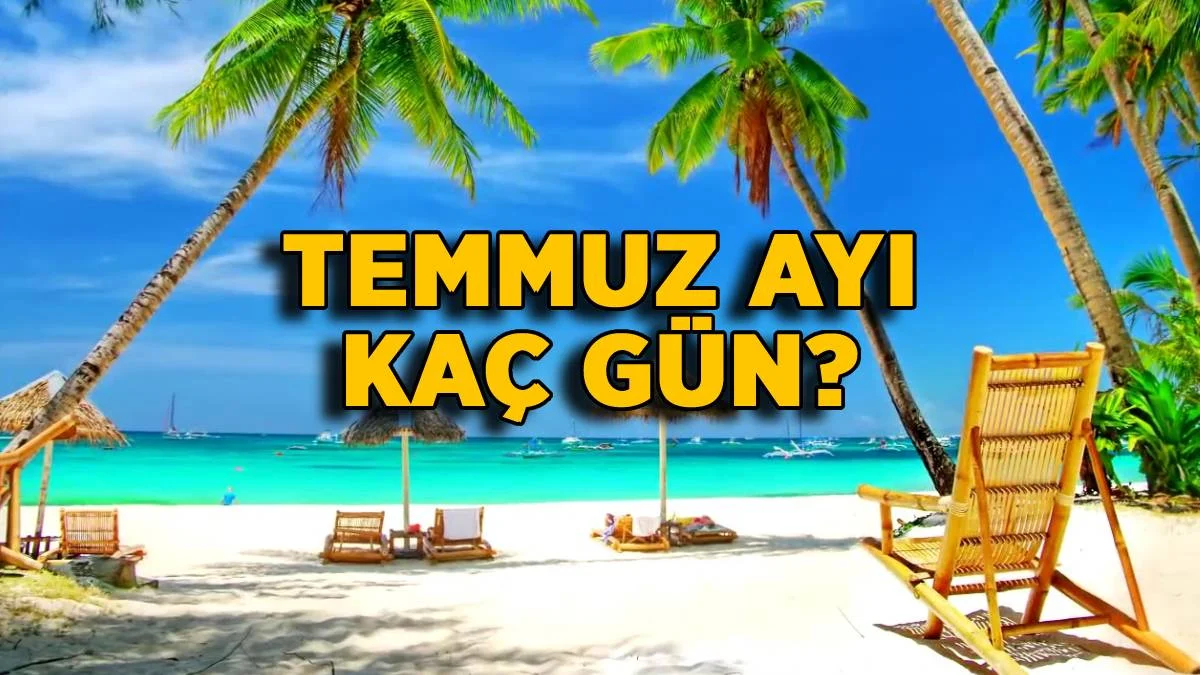 Temmuz ayı kaç çekiyor? 2022 Temmuz kaç gün? Temmuz 30 gün mü 31 gün mü? Temmuz 30 mu, 31 mi çeker?