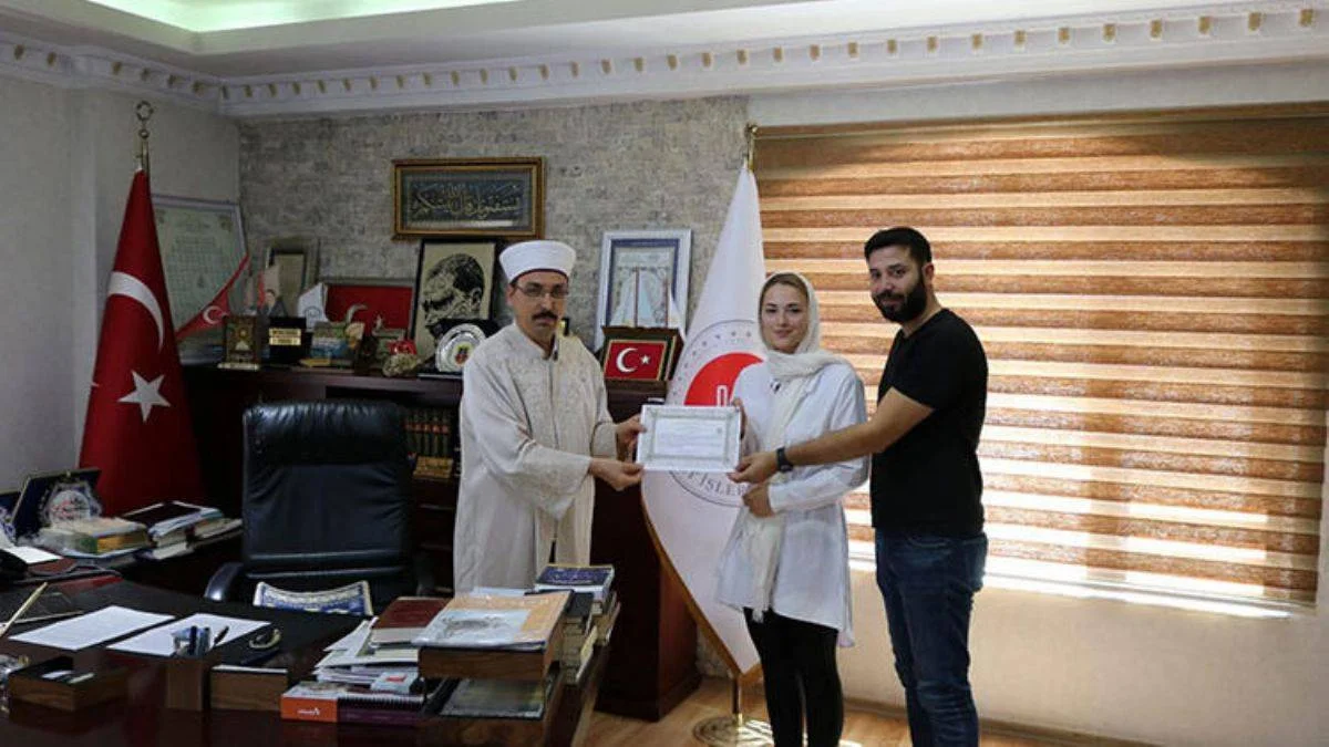 Ukrayna'dan Mardin'e gelin gelip Müslüman oldu, 'Amine' ismini aldı