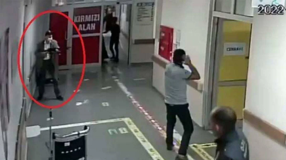 Elinde pompalı tüfekle hastane bastı
