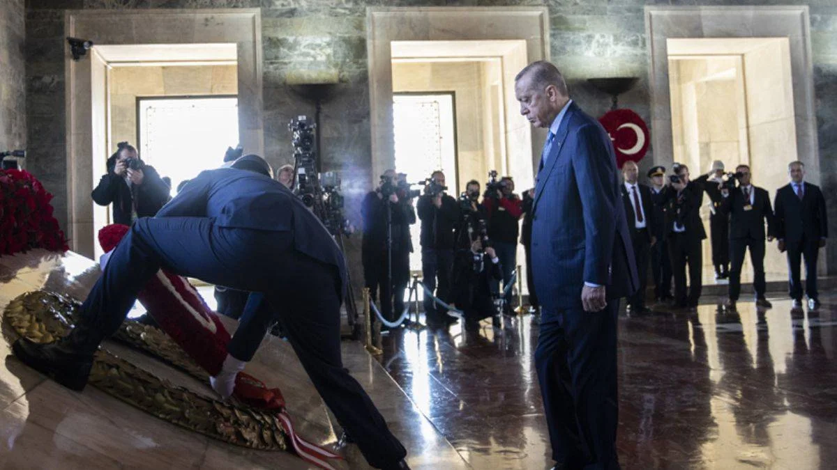 Erdoğan ve devlet erkanından Anıtkabir'e ziyaret
