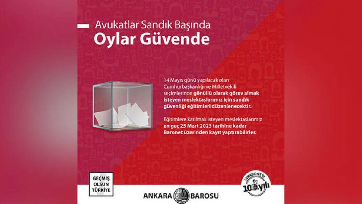Ankara Barosu'ndan 'sandık güvenliği eğitimi'