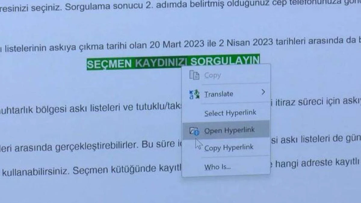 'Seçmen kaydınızı sorgulayın' tuzağı