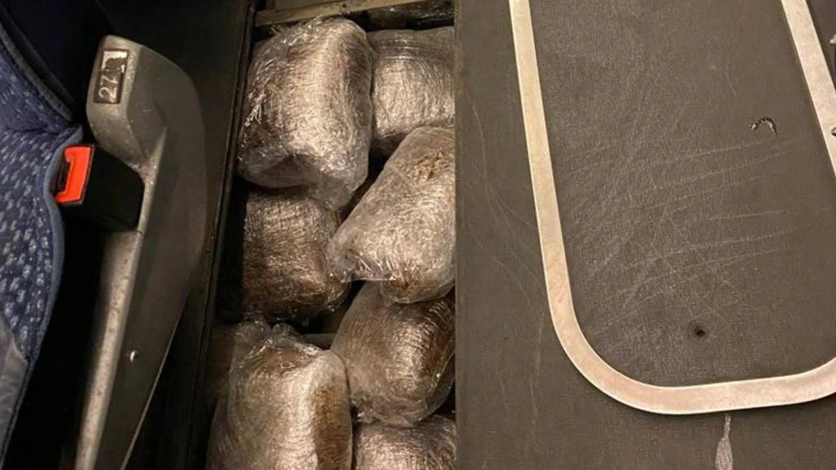 Adana'da bir yolcu otobüsünde 100 kilo 294 gram uyuşturucu ele geçirildi