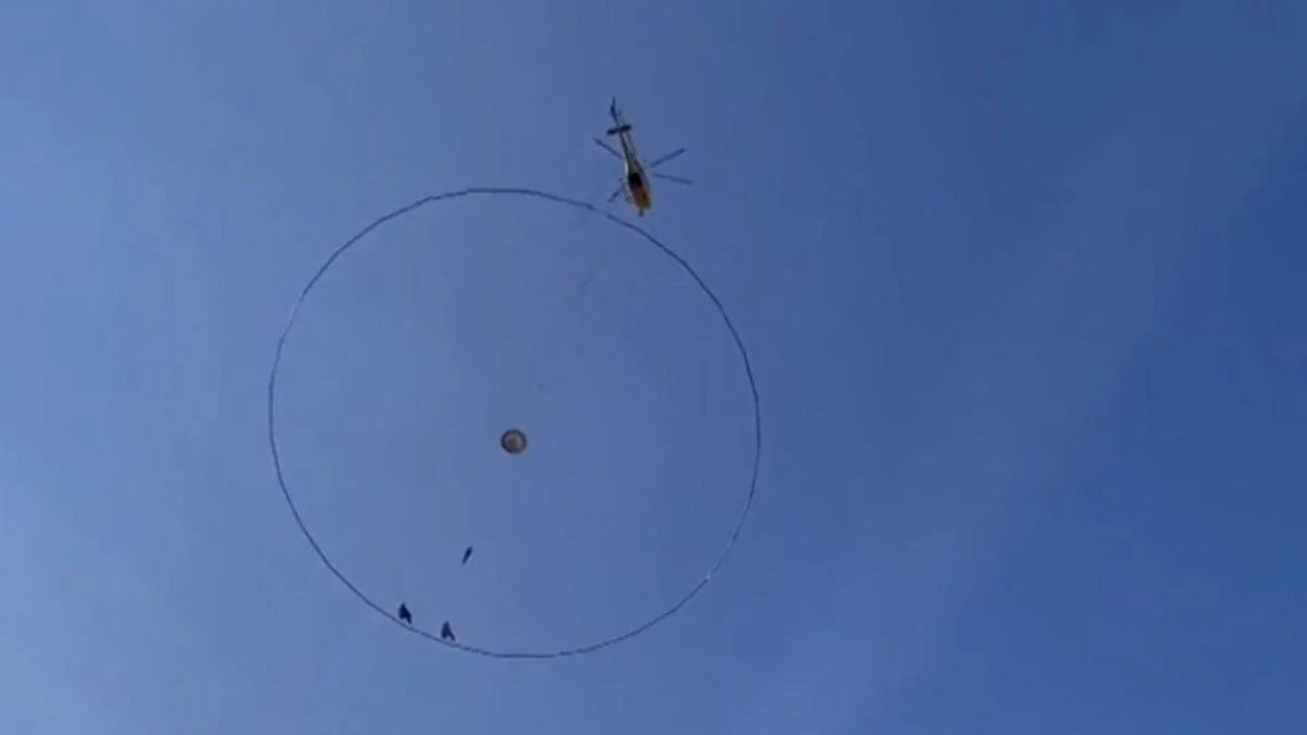 Helikopter ile havadan maden araştırması