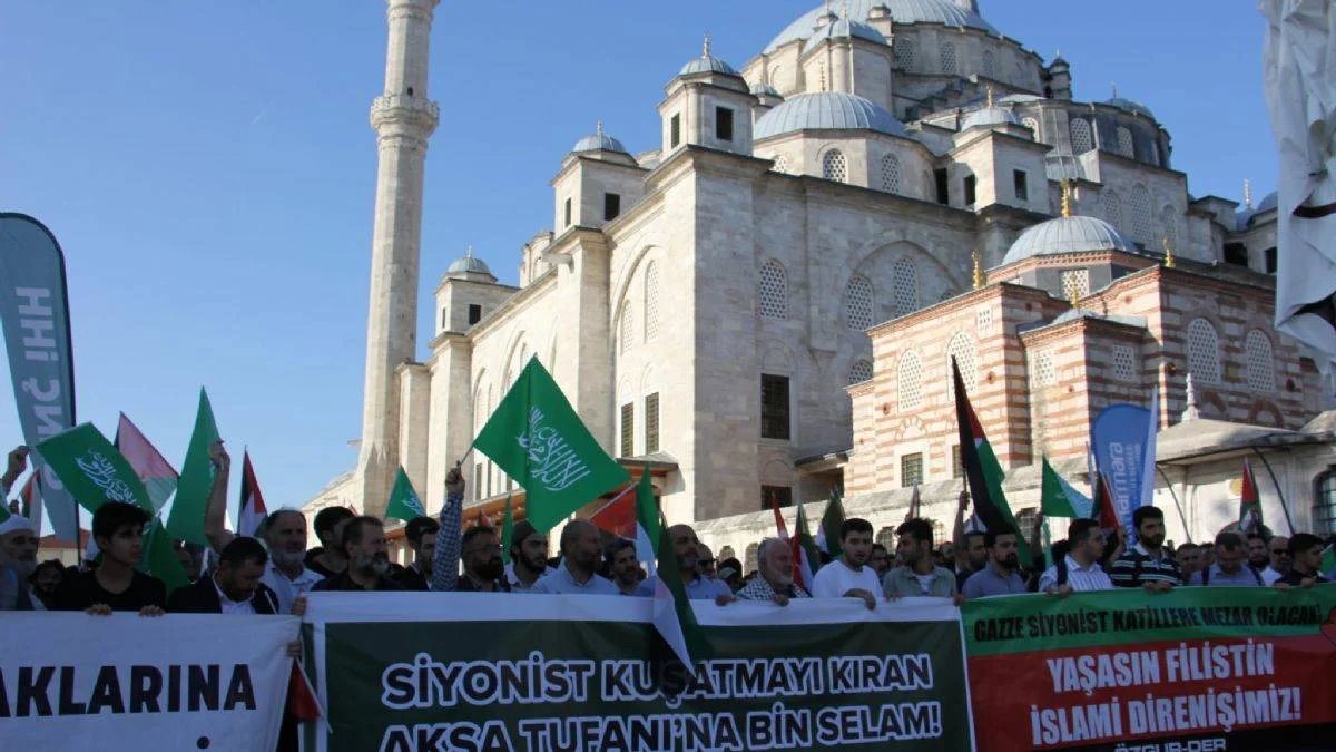 Aksa Tufanı'na İstanbul'dan destek gösterisi