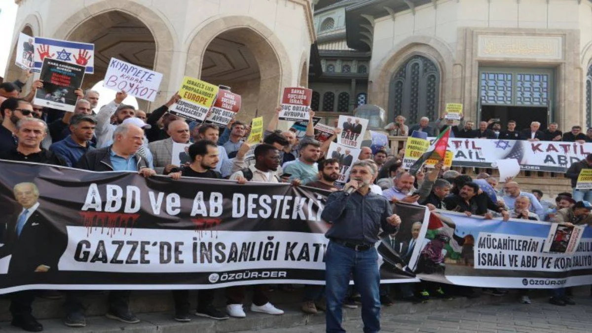 İşgal rejiminin Batılı işbirlikçileri Taksim'de protesto edildi