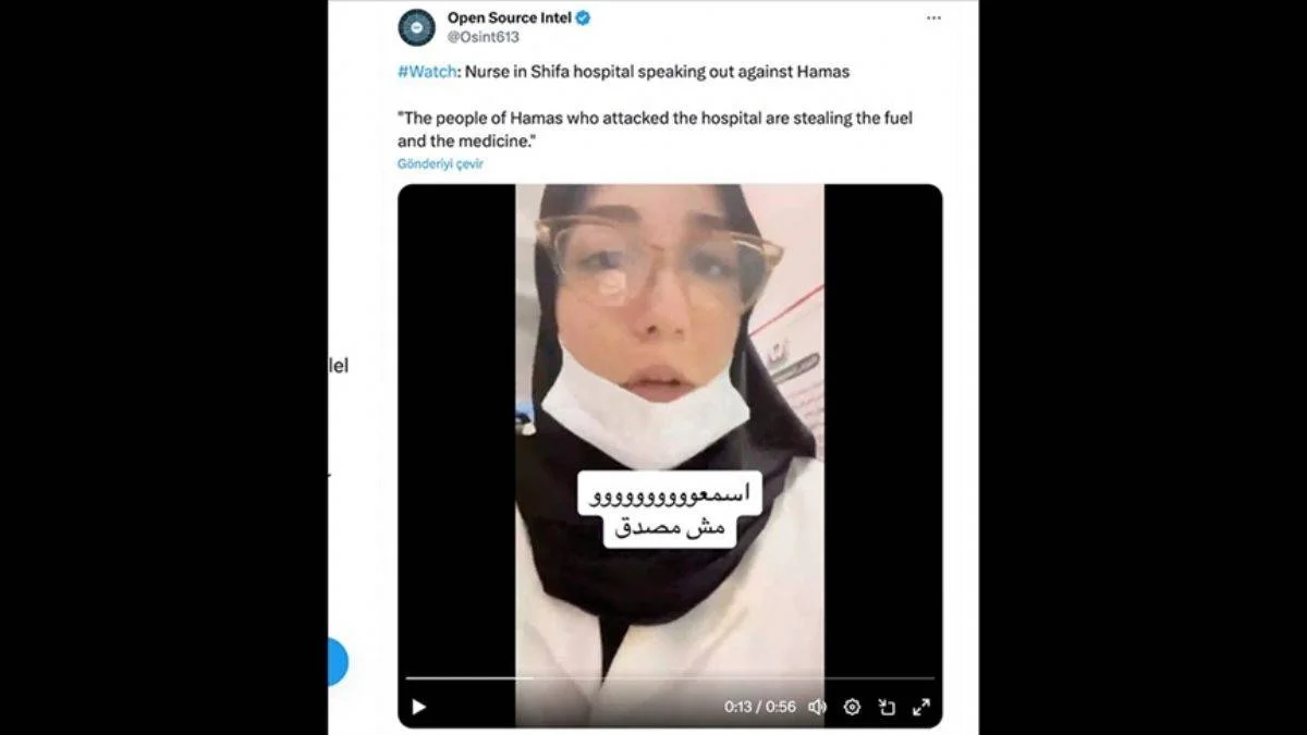 İsrail ordusu paylaşımları yapan X hesabı, sözde hemşire videosunu sildi