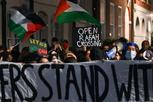 Londra'da Filisin'e destek: Refah Sınır Kapısı'nın açık tutulması istendi