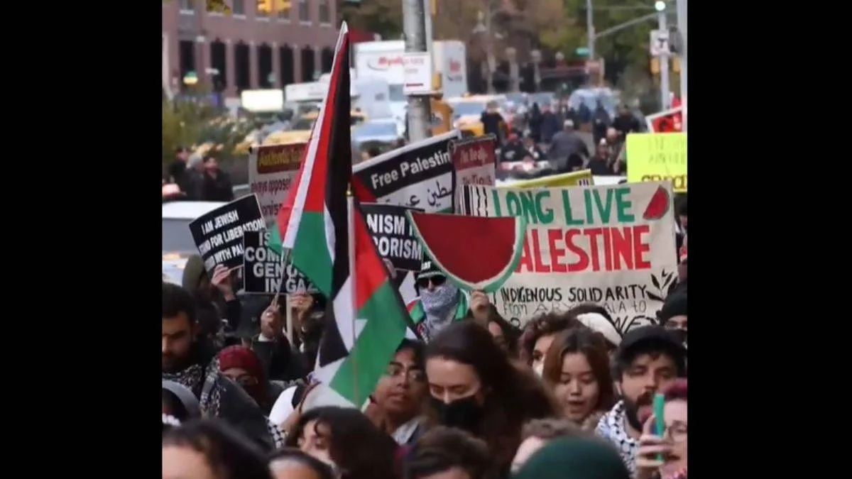 New York'ta 'Özgür Filistin' sloganları