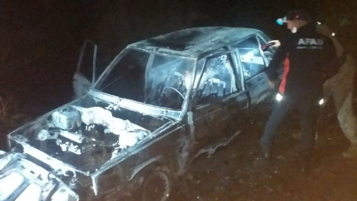 Siirt'te devrilen otomobil alev aldı: 6 ölü, 1 yaralı