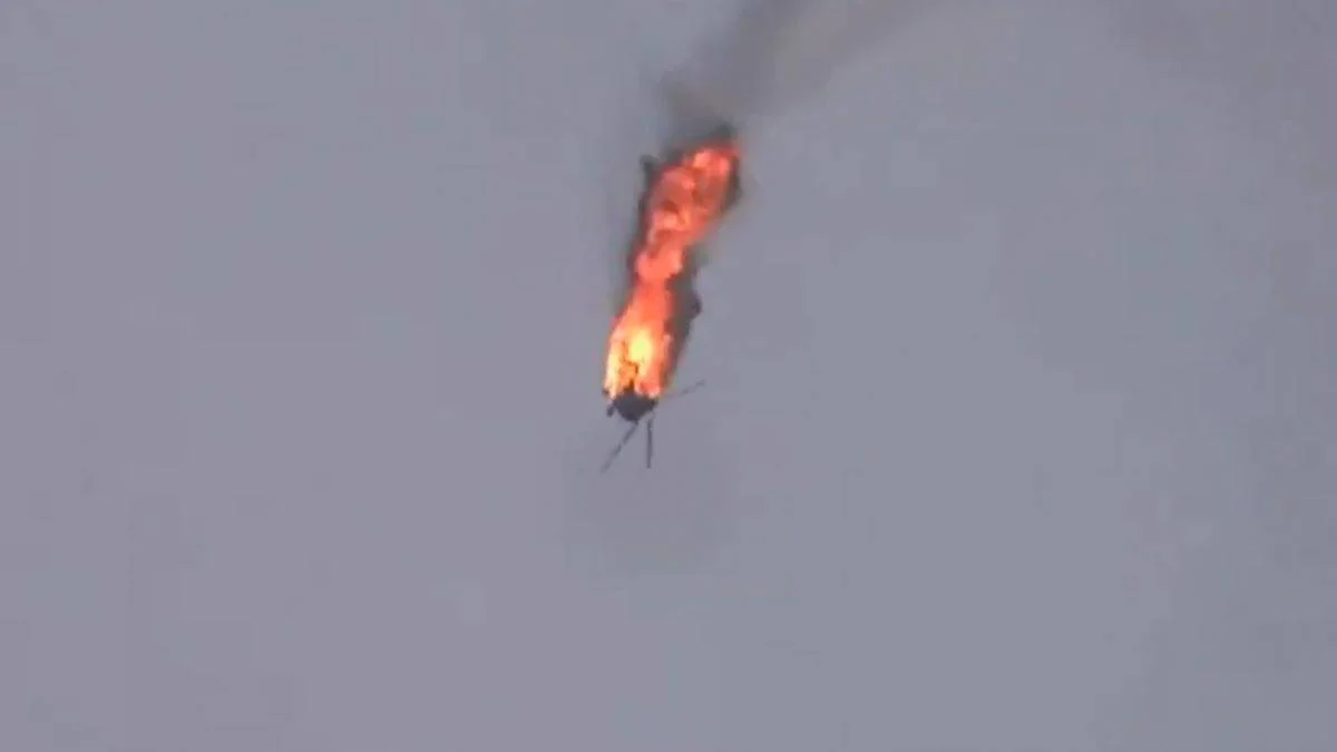 Kassam'ın vurduğu İsrail helikopterinin görüntüleri paylaşıldı