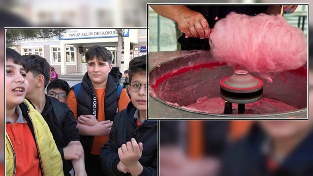 Market açılışında dağıtılan pamuk şeker zehir saçtı