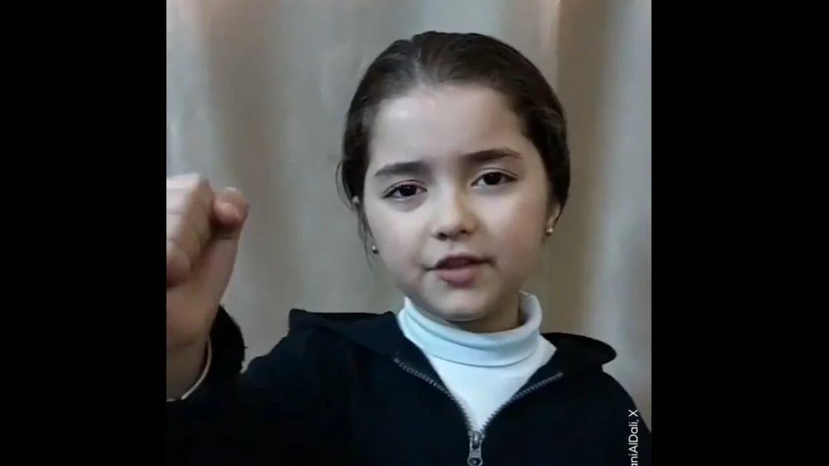 Filistinli küçük kızdan İsrail'e meydan okuyan mesaj